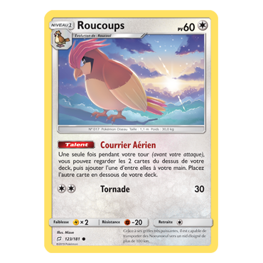 Carte Roucoups - Commune de Pokémon Duo de Choc 123/181
