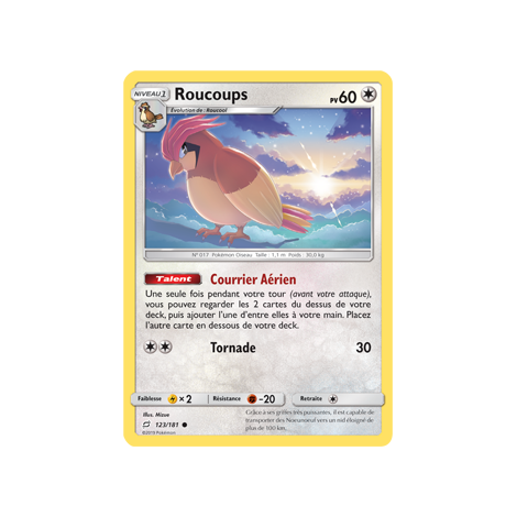 Carte Roucoups - Commune de Pokémon Duo de Choc 123/181