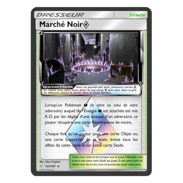 Carte Marché Noir - Prisme Étoile rare de Pokémon Duo de Choc 134/181