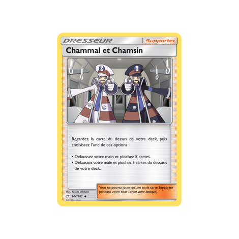 Chammal et Chamsin 144/181 : Joyau Peu commune de l'extension Pokémon Duo de Choc