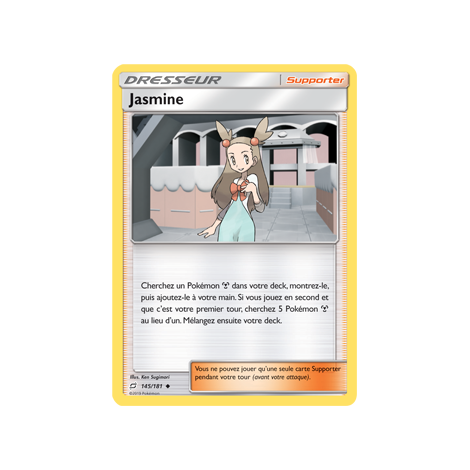 Carte Jasmine - Peu commune de Pokémon Duo de Choc 145/181