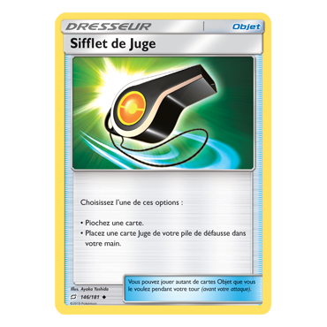 Carte Sifflet de Juge - Peu commune de Pokémon Duo de Choc 146/181