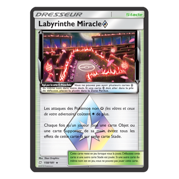 Carte Labyrinthe Miracle - Prisme Étoile rare de Pokémon Duo de Choc 158/181
