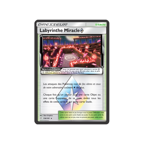 Carte Labyrinthe Miracle - Prisme Étoile rare de Pokémon Duo de Choc 158/181