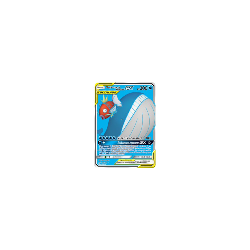 Découvrez Magicarpe et Wailord, carte Ultra rare de la série Duo de Choc