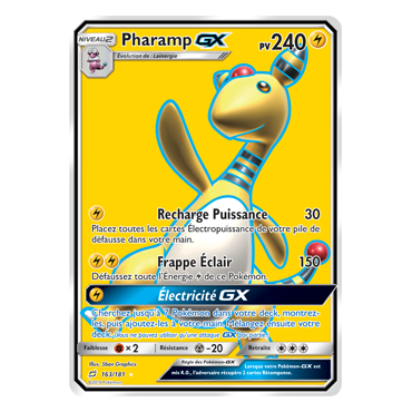 Pharamp 163/181 : Joyau Ultra rare de l'extension Pokémon Duo de Choc