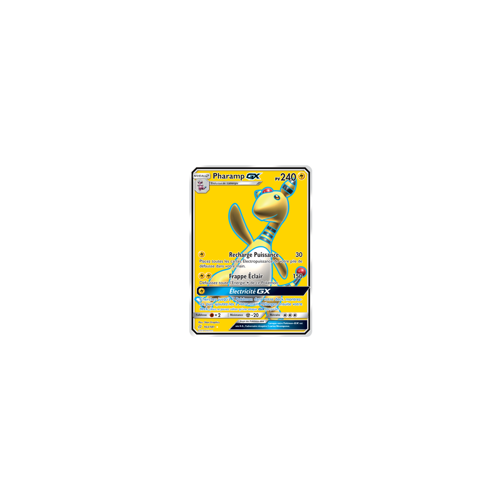 Pharamp 163/181 : Joyau Ultra rare de l'extension Pokémon Duo de Choc