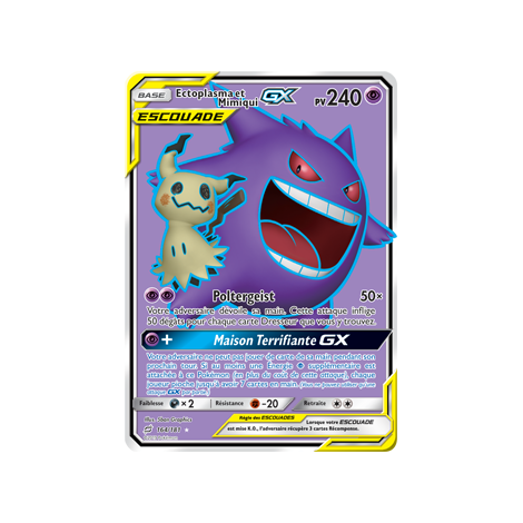 Carte Ectoplasma et Mimiqui - Ultra rare de Pokémon Duo de Choc 164/181