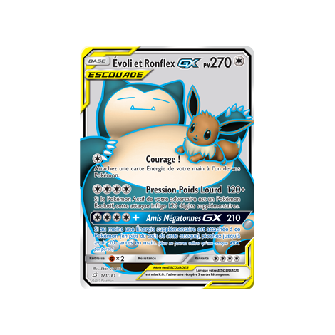 Évoli et Ronflex 171/181 : Joyau Ultra rare de l'extension Pokémon Duo de Choc