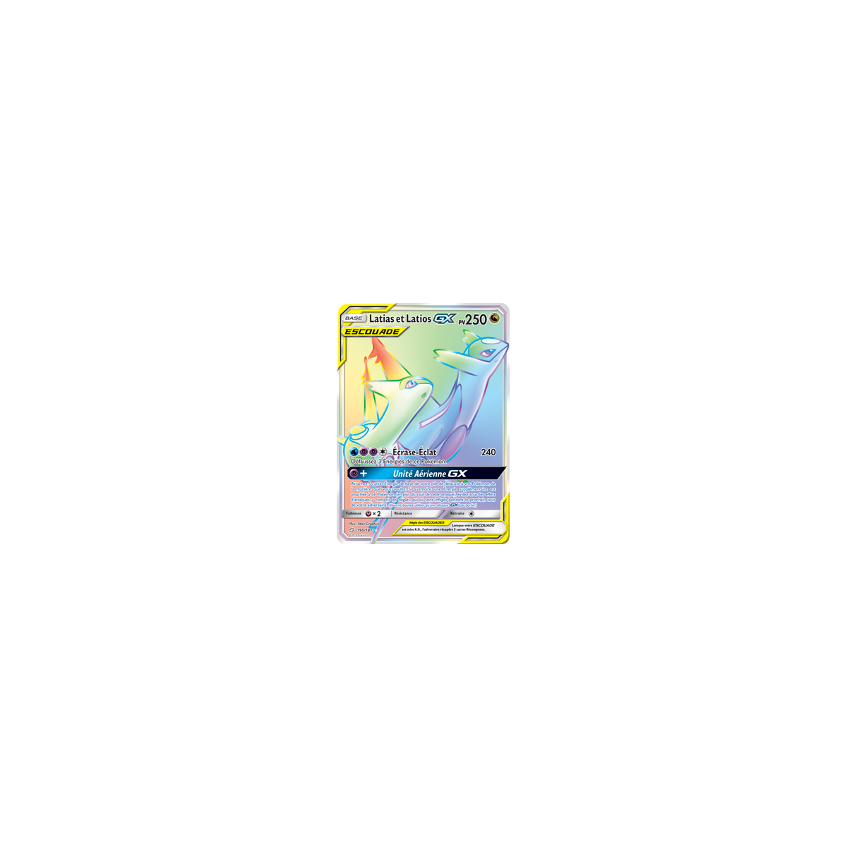 Carte Latias et Latios - Arc-en-ciel rare de Pokémon Duo de Choc 190/181