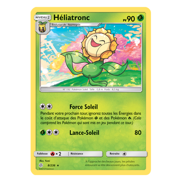 Héliatronc 8/236 : Joyau Rare de l'extension Pokémon Éclipse Cosmique