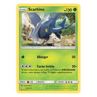 Scarhino 9/236 : Joyau Peu commune de l'extension Pokémon Éclipse Cosmique