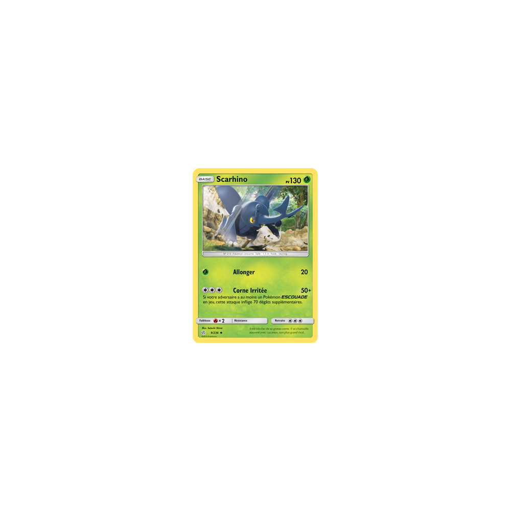 Scarhino 9/236 : Joyau Peu commune de l'extension Pokémon Éclipse Cosmique