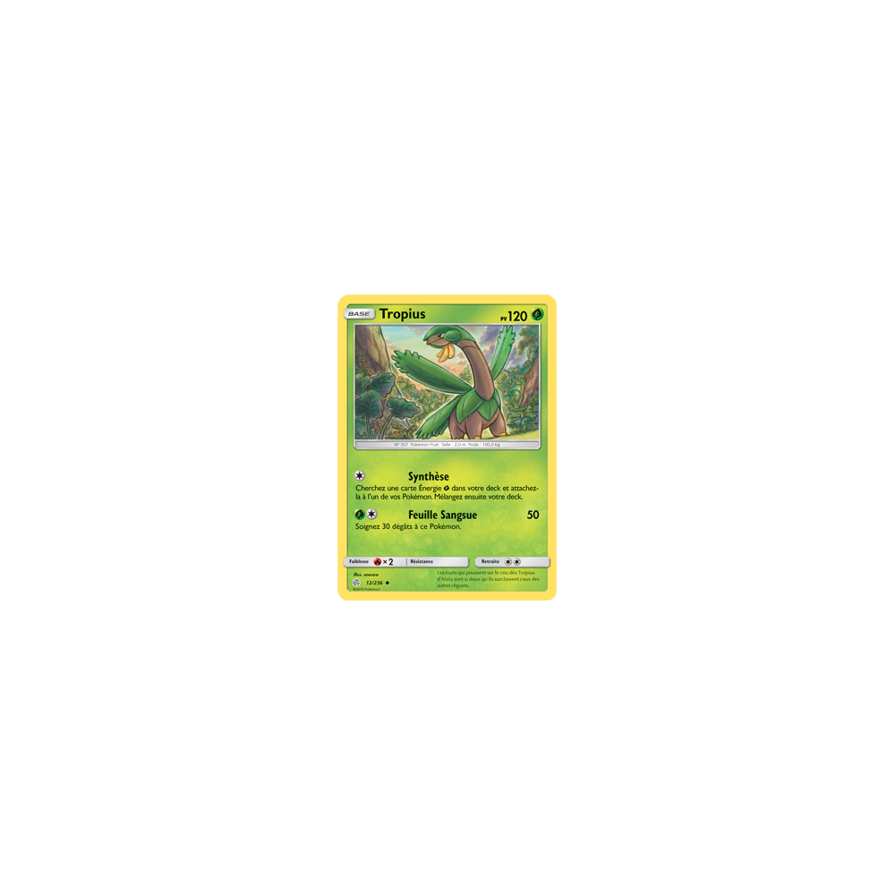 Tropius 12/236 : Joyau Peu commune de l'extension Pokémon Éclipse Cosmique