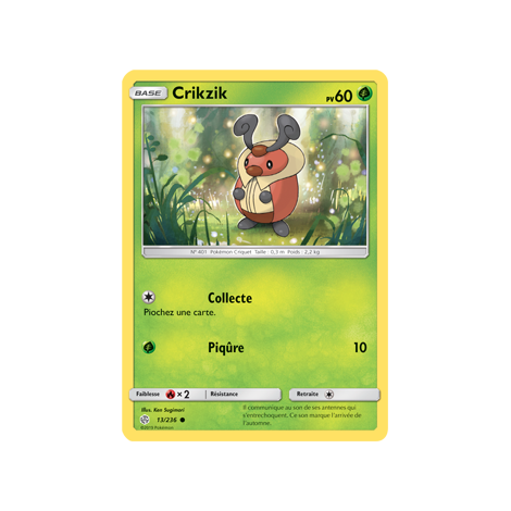 Crikzik 13/236 : Joyau Commune de l'extension Pokémon Éclipse Cosmique