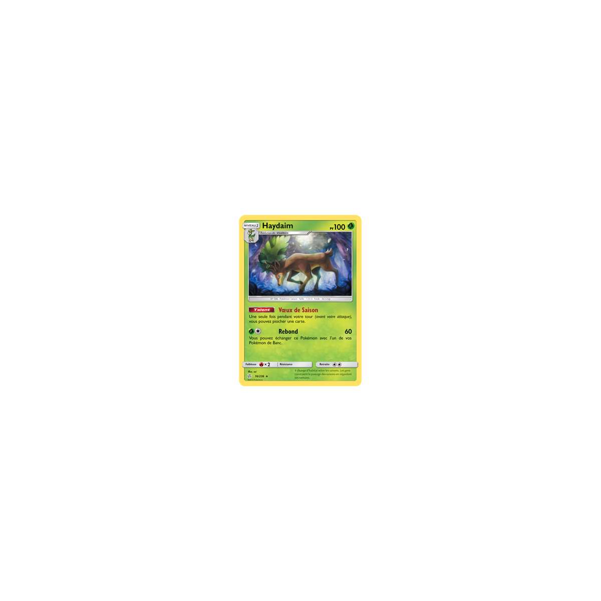 Haydaim 16/236 : Joyau Holographique rare de l'extension Pokémon Éclipse Cosmique