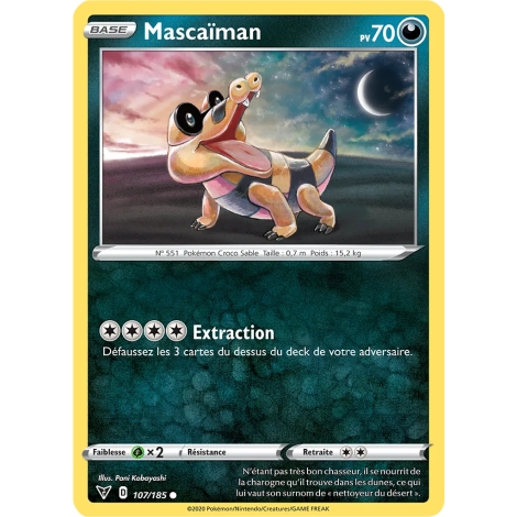 Mascaïman 107/185 : Joyau Commune (Brillante) de l'extension Pokémon Épée et Bouclier Voltage Éclatant