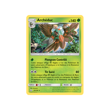 Archéduc 20/236 : Joyau Holographique rare de l'extension Pokémon Éclipse Cosmique