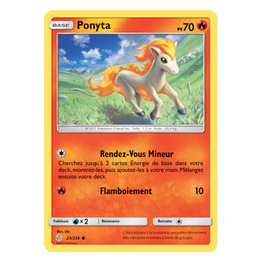 Carte Ponyta - Commune de Pokémon Éclipse Cosmique 23/236