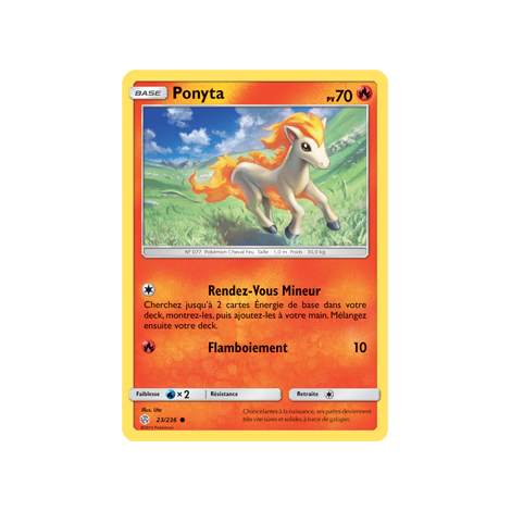 Carte Ponyta - Commune de Pokémon Éclipse Cosmique 23/236