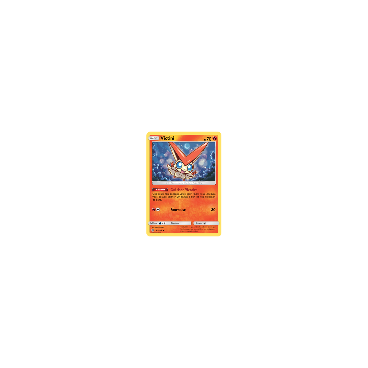 Victini 30/236 : Joyau Holographique rare de l'extension Pokémon Éclipse Cosmique