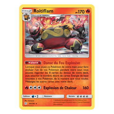 Carte Roitiflam - Rare de Pokémon Éclipse Cosmique 33/236
