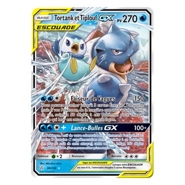 Découvrez Tortank et Tiplouf, carte Holographique rare GX de la série Éclipse Cosmique