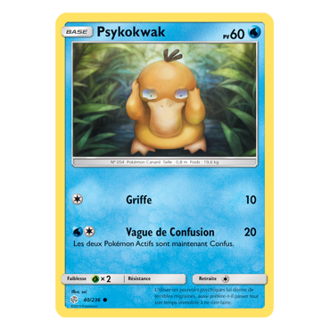 Carte Psykokwak - Commune de Pokémon Éclipse Cosmique 40/236
