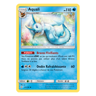 Carte Aquali - Peu commune de Pokémon Éclipse Cosmique 42/236