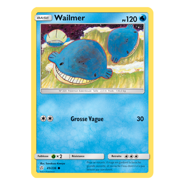Wailmer 45/236 : Joyau Commune de l'extension Pokémon Éclipse Cosmique