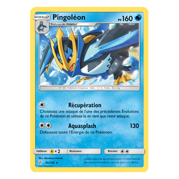 Carte Pingoléon - Rare de Pokémon Éclipse Cosmique 56/236