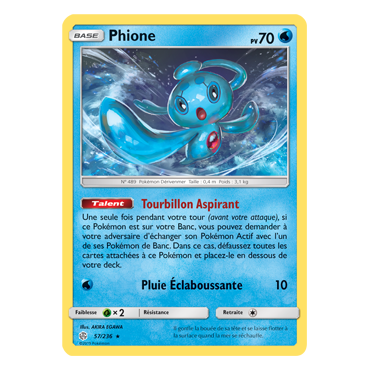 Découvrez Phione, carte Rare de la série Éclipse Cosmique