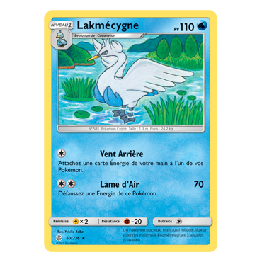 Lakmécygne 60/236 : Joyau Rare de l'extension Pokémon Éclipse Cosmique