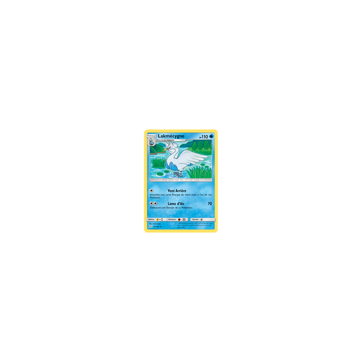 Lakmécygne 60/236 : Joyau Rare de l'extension Pokémon Éclipse Cosmique