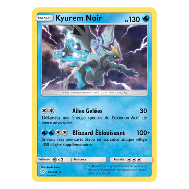 Kyurem Noir 61/236 : Joyau Holographique rare de l'extension Pokémon Éclipse Cosmique