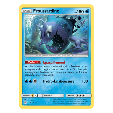 Froussardine 62/236 : Joyau Holographique rare de l'extension Pokémon Éclipse Cosmique