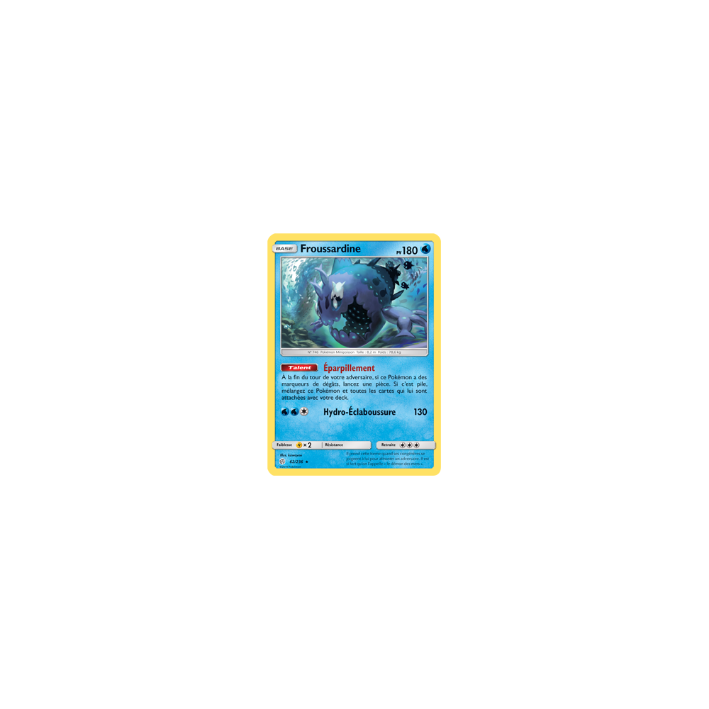 Froussardine 62/236 : Joyau Holographique rare de l'extension Pokémon Éclipse Cosmique