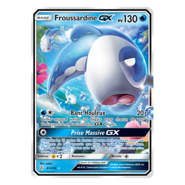 Découvrez Froussardine, carte Holographique rare GX de la série Éclipse Cosmique