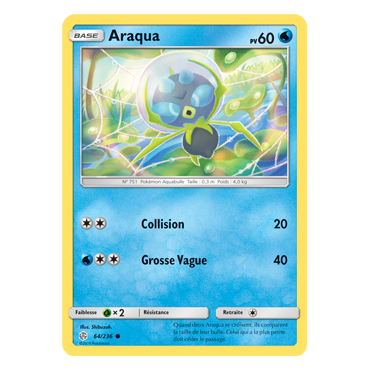 Carte Araqua - Commune de Pokémon Éclipse Cosmique 64/236
