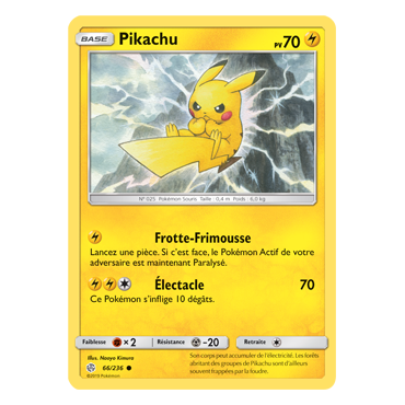 Découvrez Pikachu, carte Commune de la série Éclipse Cosmique
