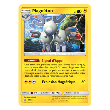 Découvrez Magnéton, carte Holographique rare de la série Éclipse Cosmique