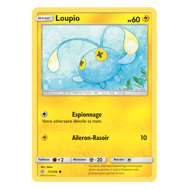 Loupio 71/236 : Joyau Commune de l'extension Pokémon Éclipse Cosmique