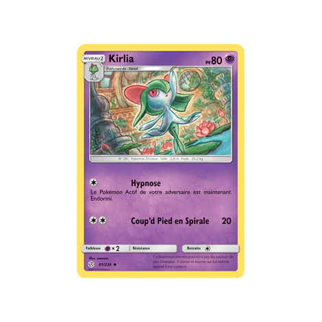 Carte Kirlia - Peu commune de Pokémon Éclipse Cosmique 81/236