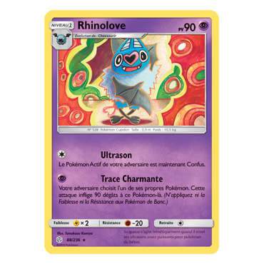 Carte Rhinolove - Rare de Pokémon Éclipse Cosmique 88/236