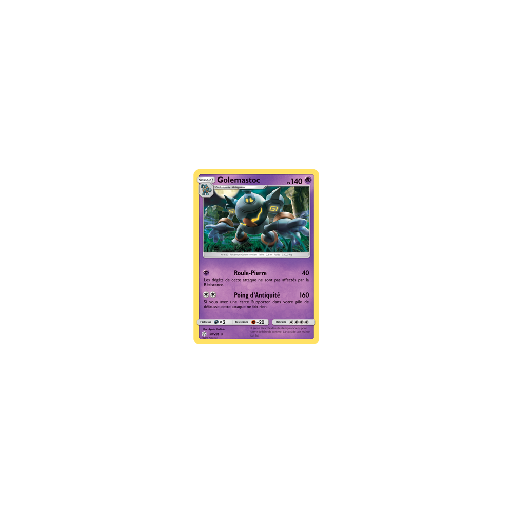 Carte Golemastoc - Rare de Pokémon Éclipse Cosmique 90/236