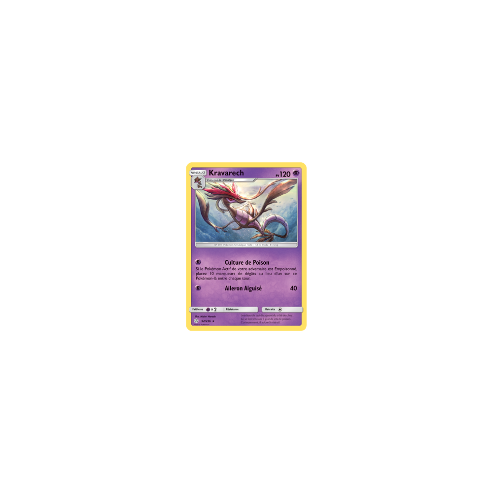 Carte Kravarech - Rare de Pokémon Éclipse Cosmique 92/236