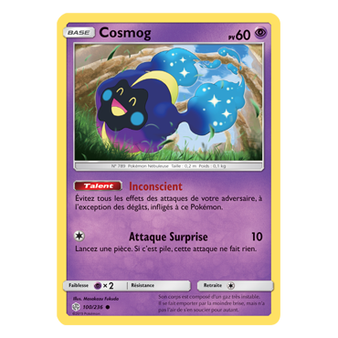 Cosmog 100/236 : Joyau Commune de l'extension Pokémon Éclipse Cosmique