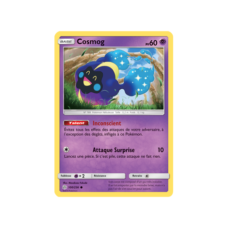 Cosmog 100/236 : Joyau Commune de l'extension Pokémon Éclipse Cosmique