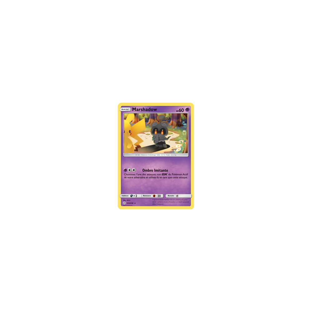 Marshadow 103/236 : Joyau Rare de l'extension Pokémon Éclipse Cosmique