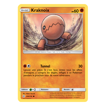 Kraknoix 108/236 : Joyau Commune de l'extension Pokémon Éclipse Cosmique